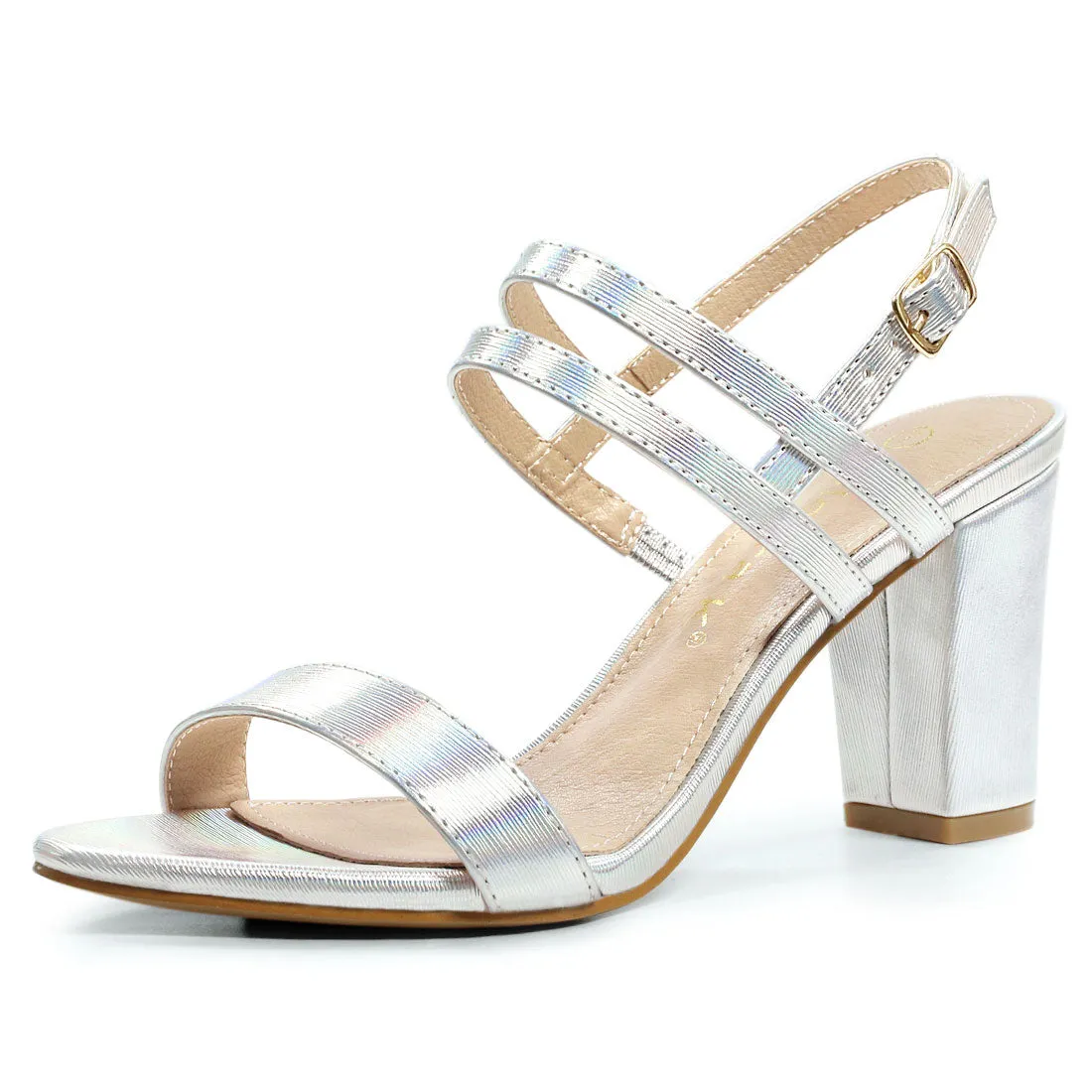 Open Toe Slingback Block Heel Ankle Strap Sandals sold by Allegra K product image thumbnail 2