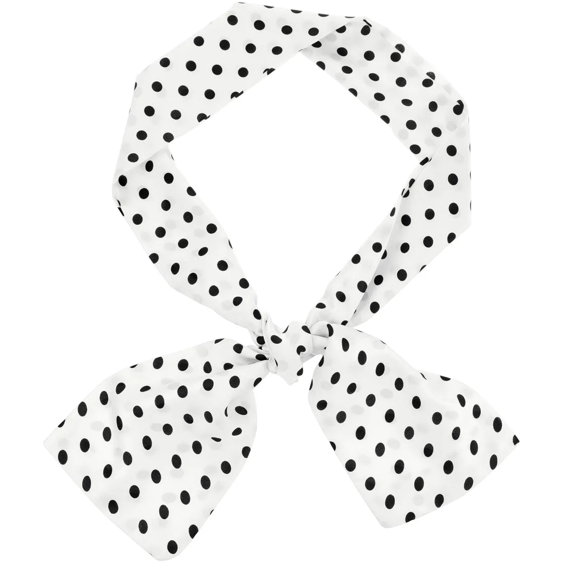 Retro Polka Dot Skinny Neck Scarves Wrap Long Neckerchief Hair Band sold by Allegra K
