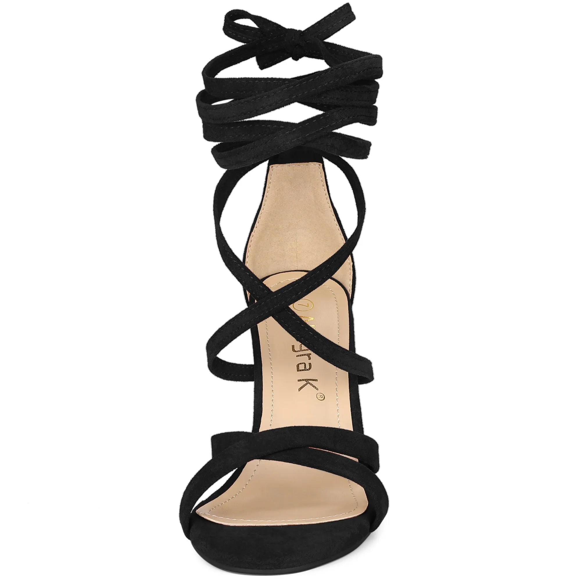 Elegant Cross Strap Lace Up Stiletto High Heel Sandals sold by Allegra K product image thumbnail 4
