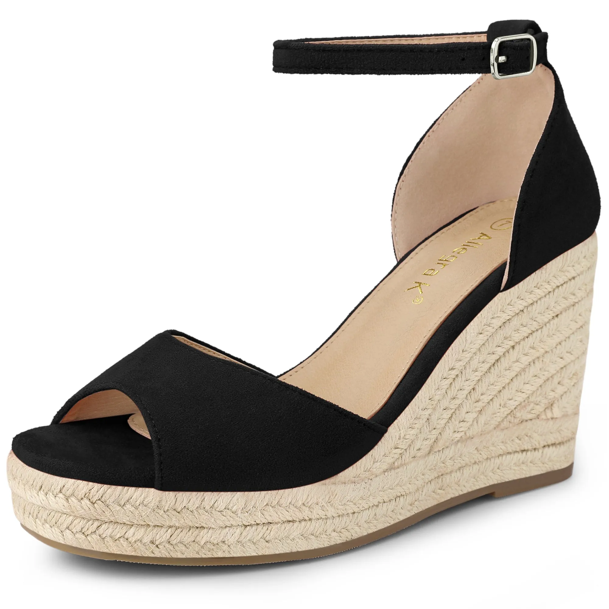 Espadrille Platform Ankle Strap Wedge Heel Sandals sold by Allegra K product image thumbnail 2