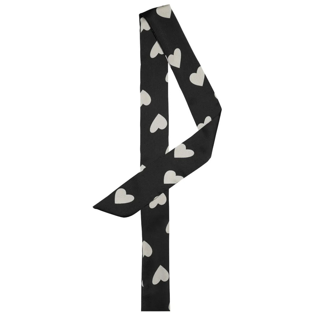 Skinny Ribbon Neckerchief Heart Pattern Narrow Headband sold by Allegra K