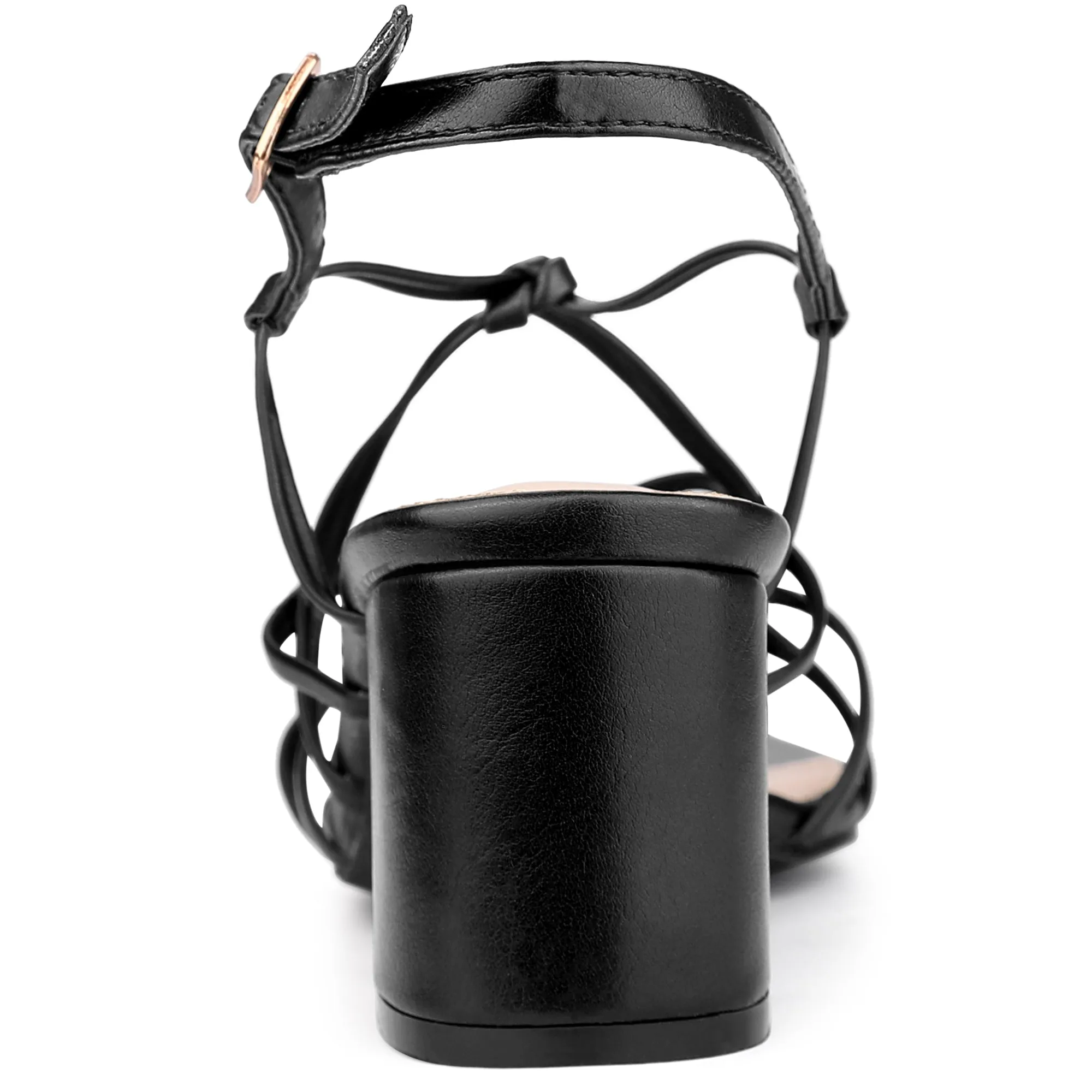 Women's Open Toe Knots Ankle Strap Chunky Heels Sandals sold by Allegra K product image thumbnail 4