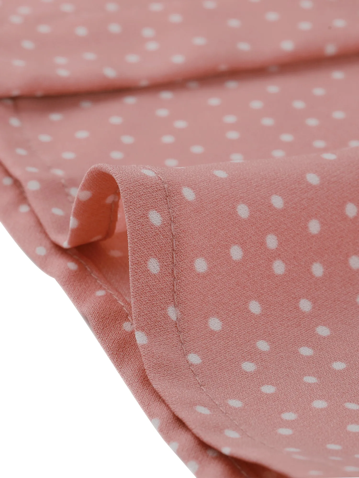 Polka Dot Peter Pan Collar Rockabilly Puff Short Sleeve Shirt sold by Allegra K product image thumbnail 4