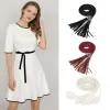 Tassel Braided Skinny Woven Waist Belts for Skirt Dress sold by Allegra K