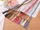 Tassel Braided Skinny Woven Waist Belts for Skirt Dress sold by Allegra K