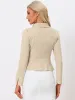Peplum Peter Pan Collar Ruffle Hem Elegant Office Work Blazer sold by Allegra K