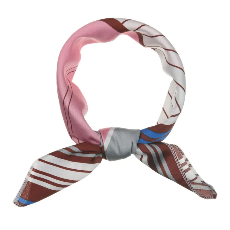 Stripe Print Square Neck Wrap Scarves Neckerchief Bandana sold by Allegra K
