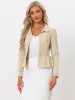 Peplum Peter Pan Collar Ruffle Hem Elegant Office Work Blazer sold by Allegra K