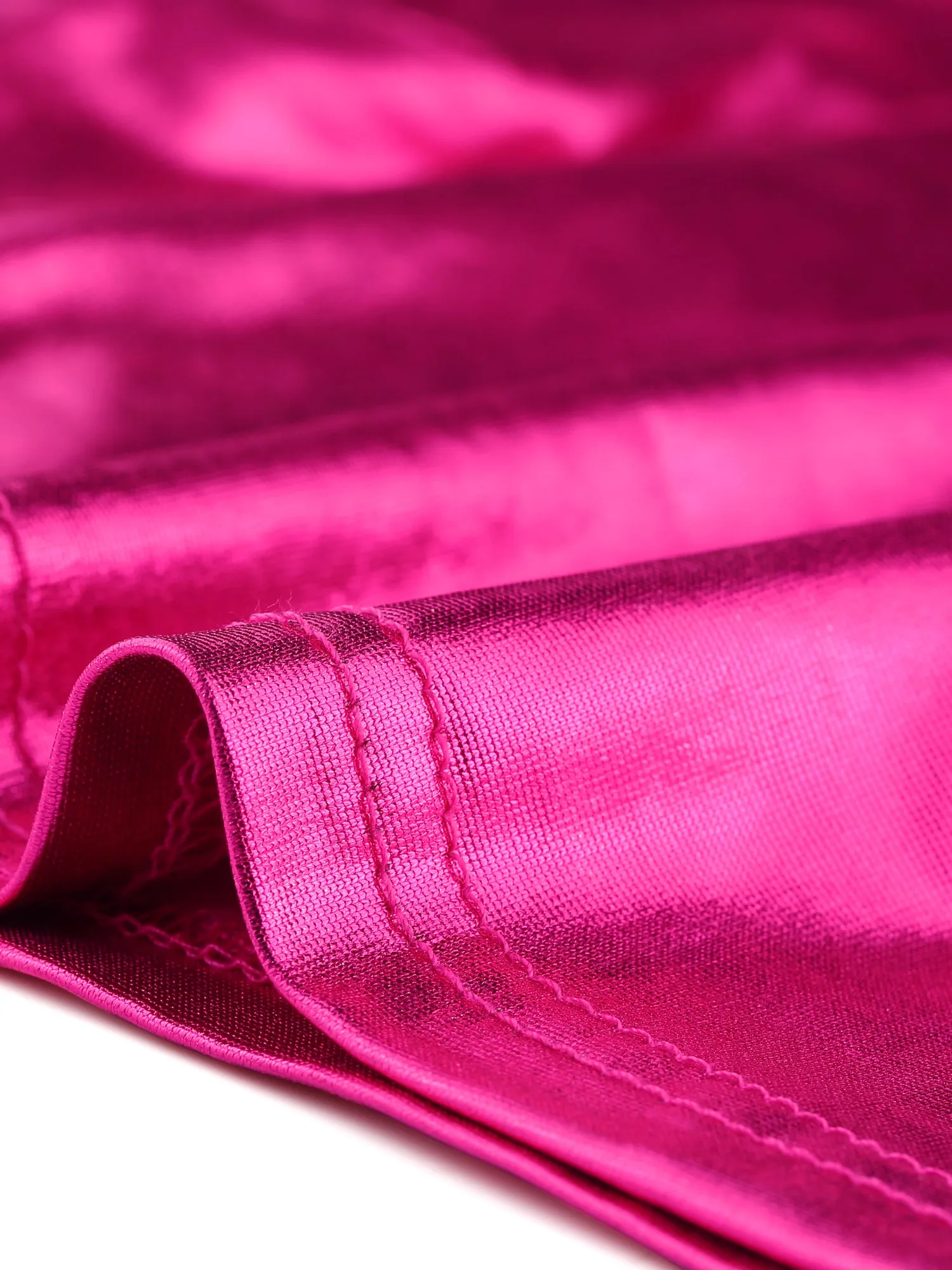 Sleeveless U Neck Party Holographic Shiny Metallic Crop Top sold by Allegra K product image thumbnail 5