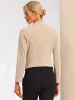 Solid Color Collarless Cropped Office Blazer Jacket sold by Allegra K