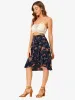 Floral High Waist Split Summer Boho Midi Wrap Skirt sold by Allegra K