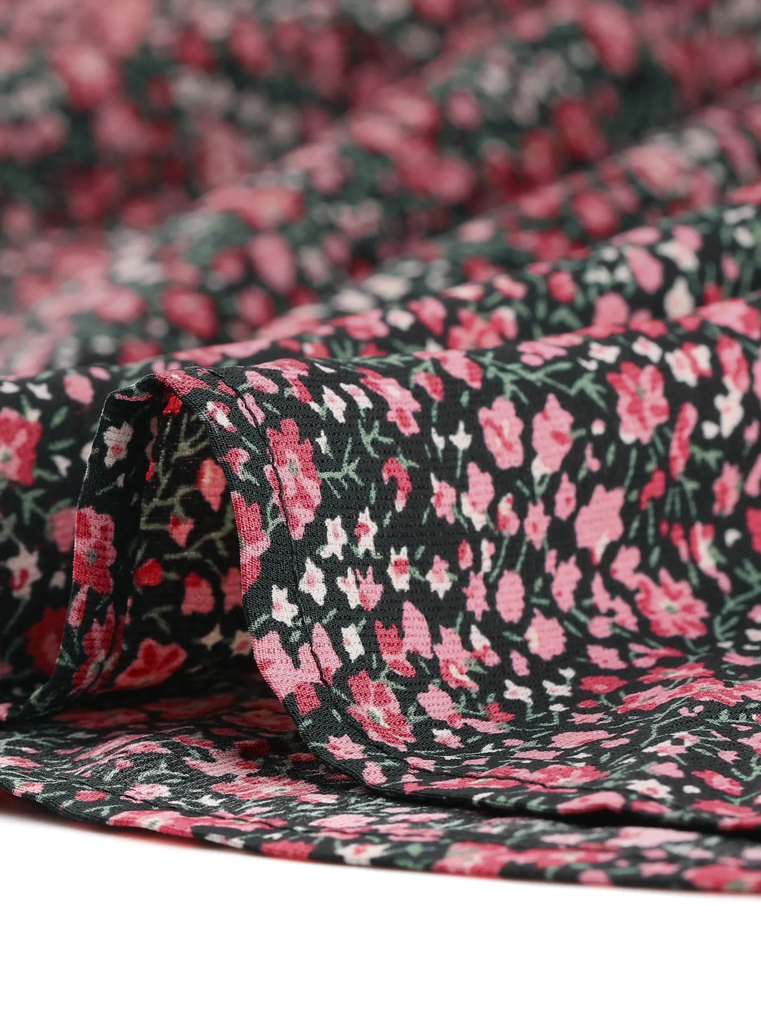 Floral Print Tiered Lightweight Flowy Long Sleeve Dress sold by Allegra K product image thumbnail 5