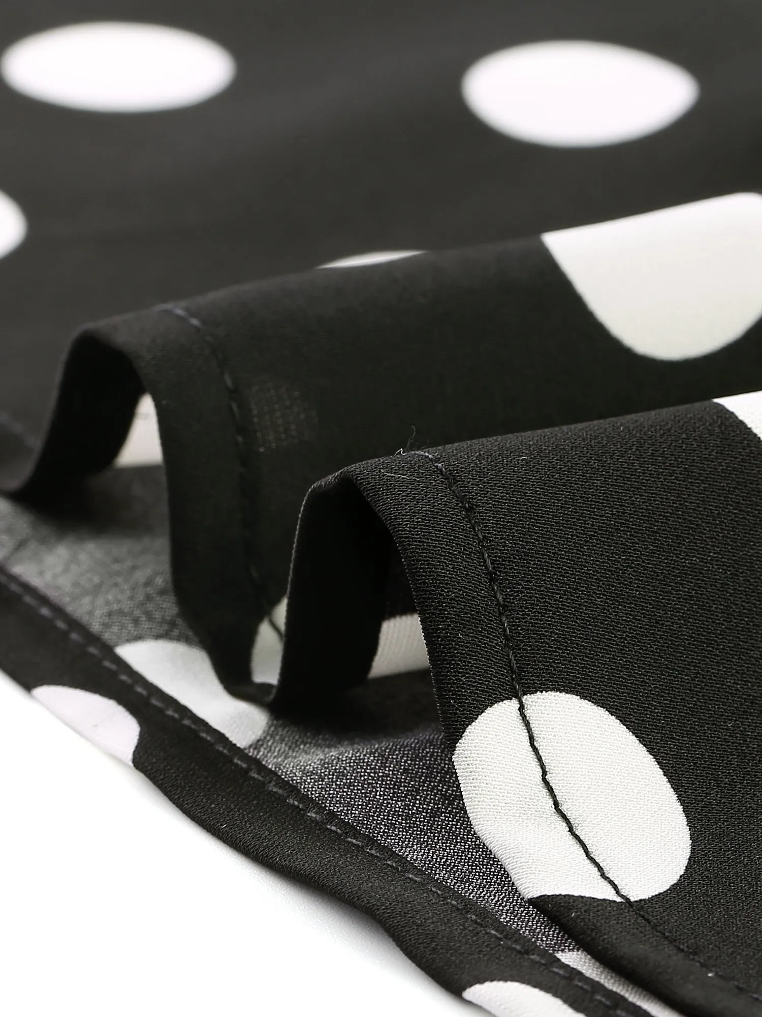 Retro 1950s V Neck Faux Wrap Polka Dots Sheath Dress sold by Allegra K product image thumbnail 2