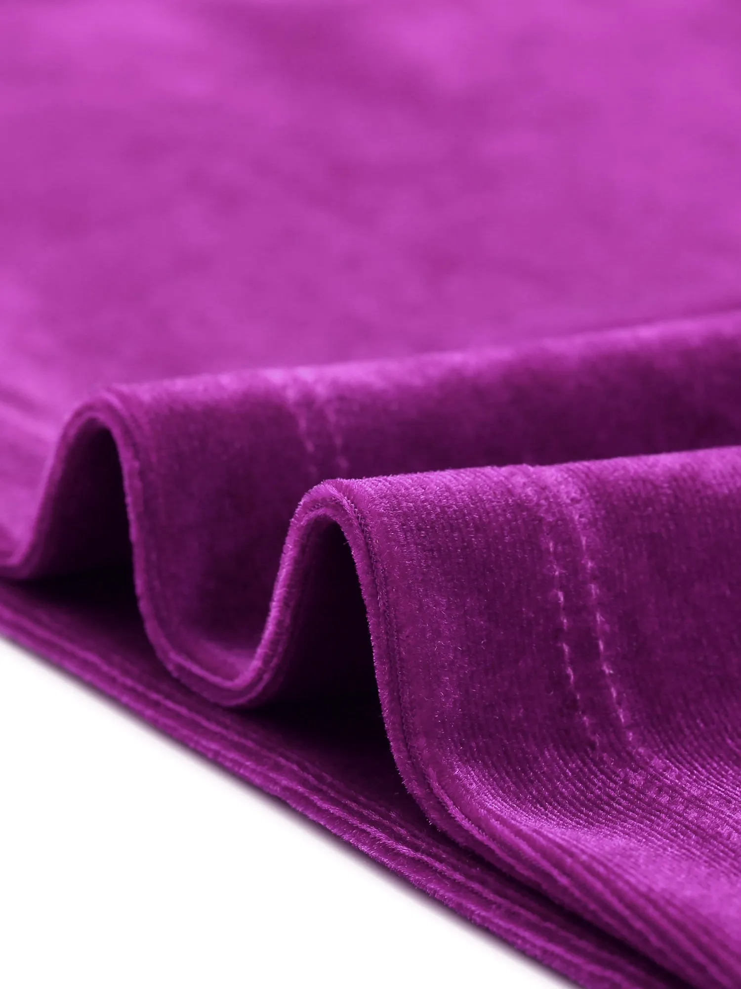 Sweetheart Neckline Pleated Front Long Sleeve Retro Velvet Blouse sold by Allegra K product image thumbnail 4