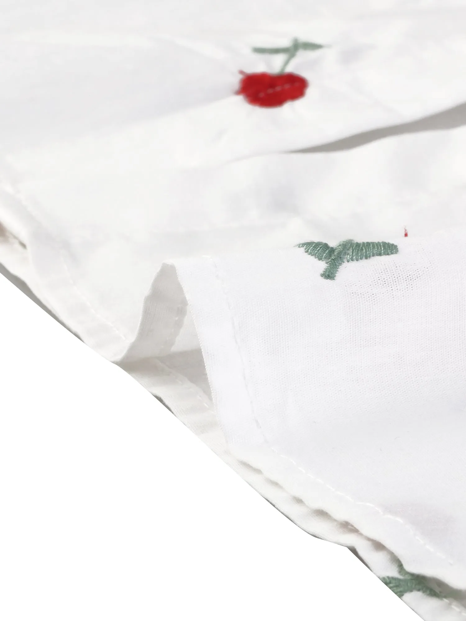 Short Sleeve Blouse Collared Embroidery Flower Button Up Shirt sold by Allegra K product image thumbnail 5