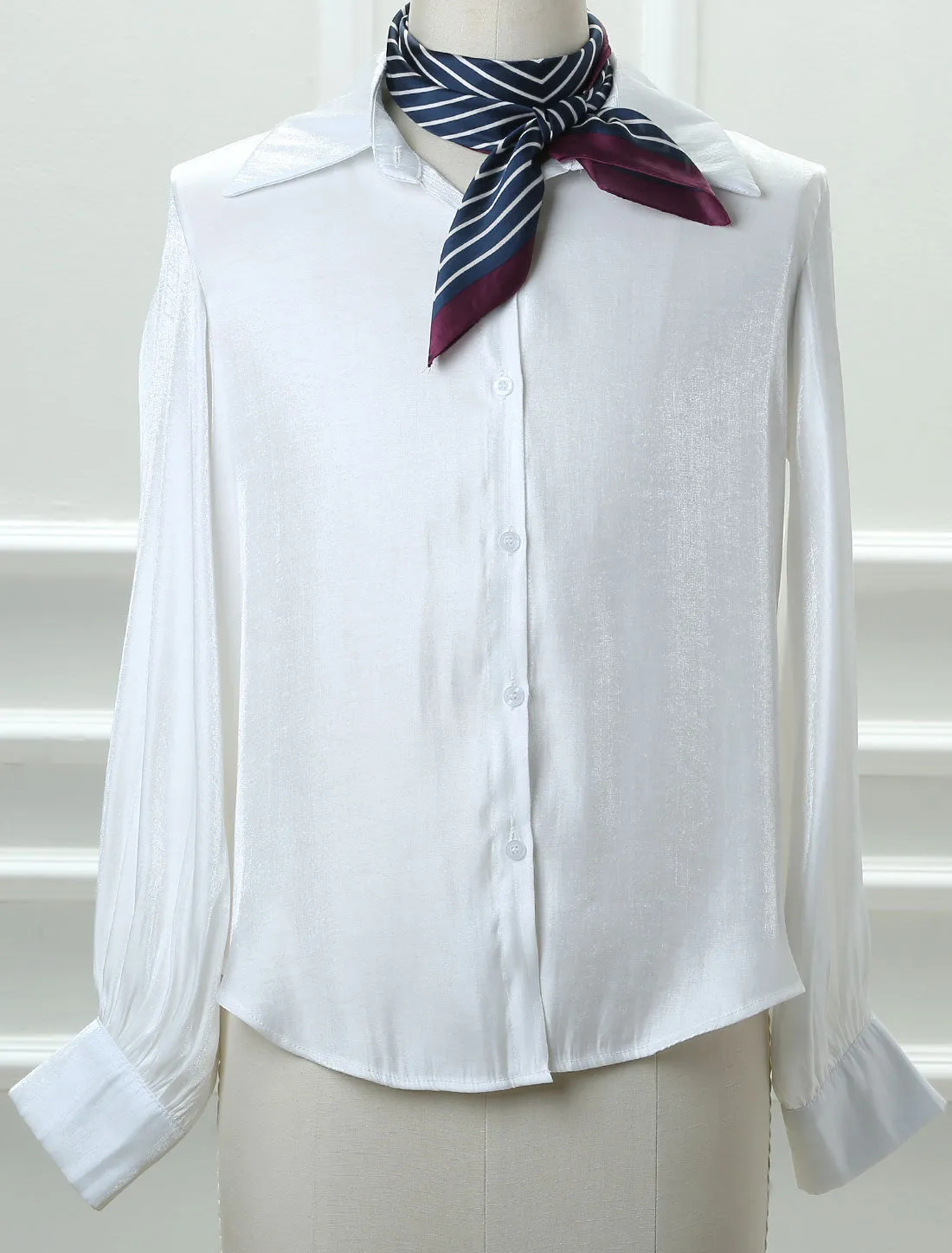 Stripe Print Square Scarves Kerchief Neckerchief Headband sold by Allegra K product image thumbnail 2