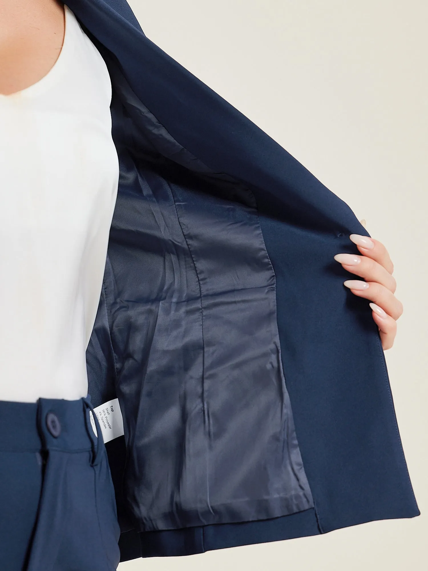 2 Pieces One Button Short Sleeve Blazer Jacket and Suit Pants Office Suit Set sold by Allegra K product image thumbnail 4