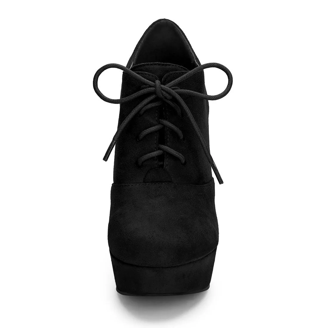 Platform Chunky Heel Lace Up Leopard Print Booties sold by Allegra K product image thumbnail 4