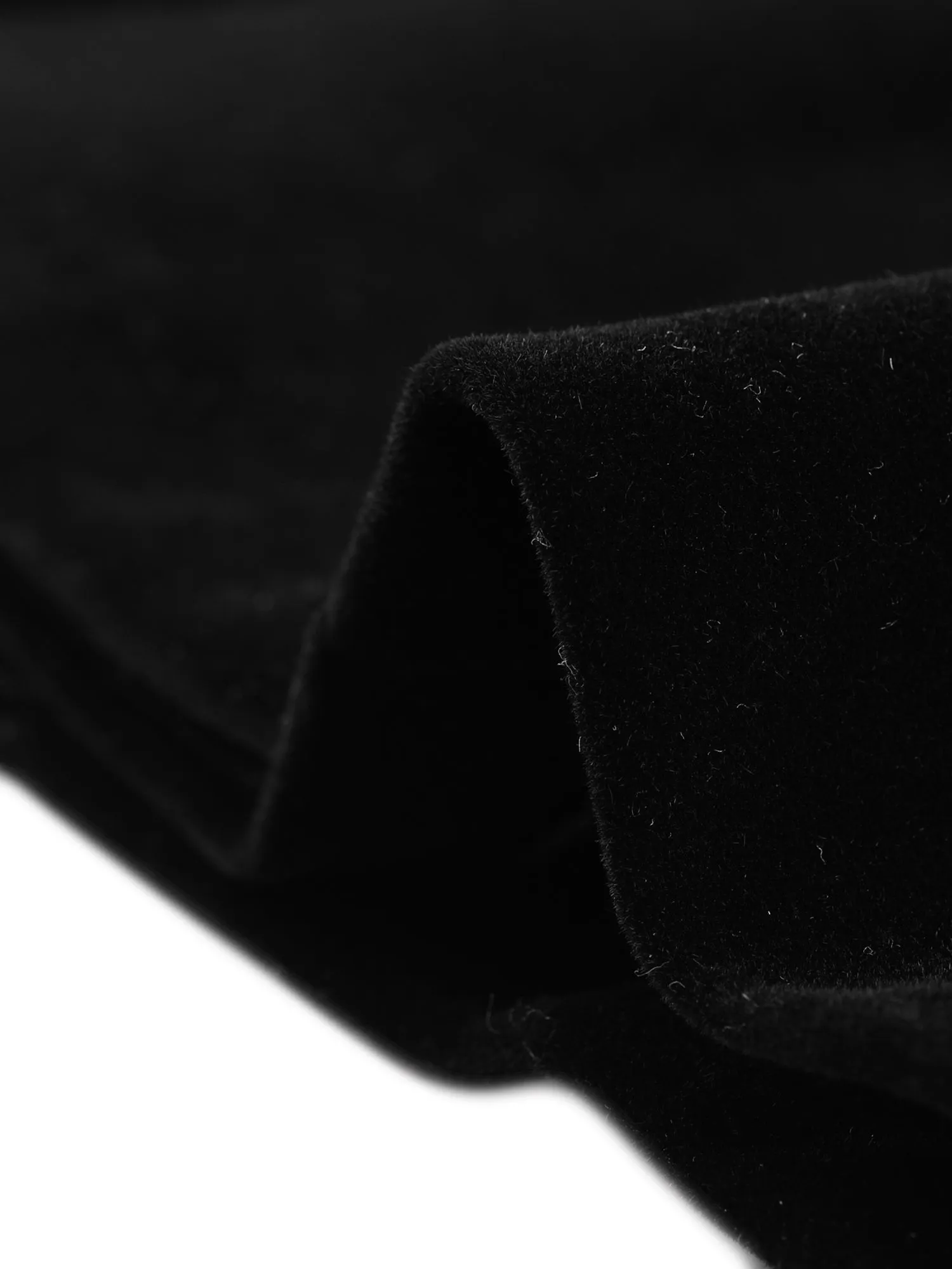 Velvet Vintage Stand Collar Open Front Button Decor Jacket sold by Allegra K product image thumbnail 5