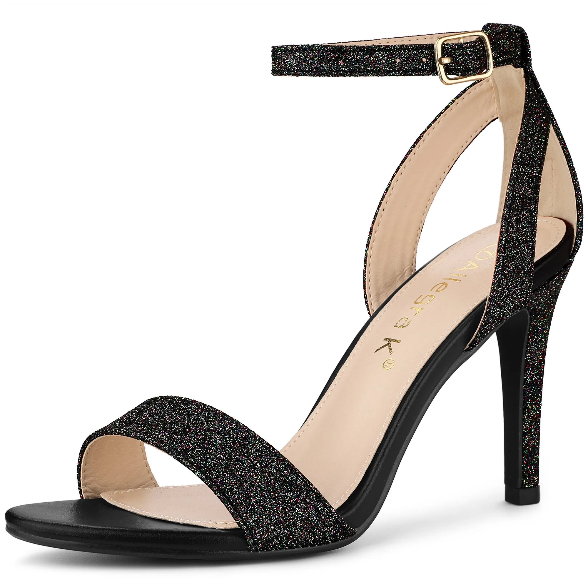 Glitter Ankle Strap Stiletto High Heel Sandals sold by Allegra K product image thumbnail 2