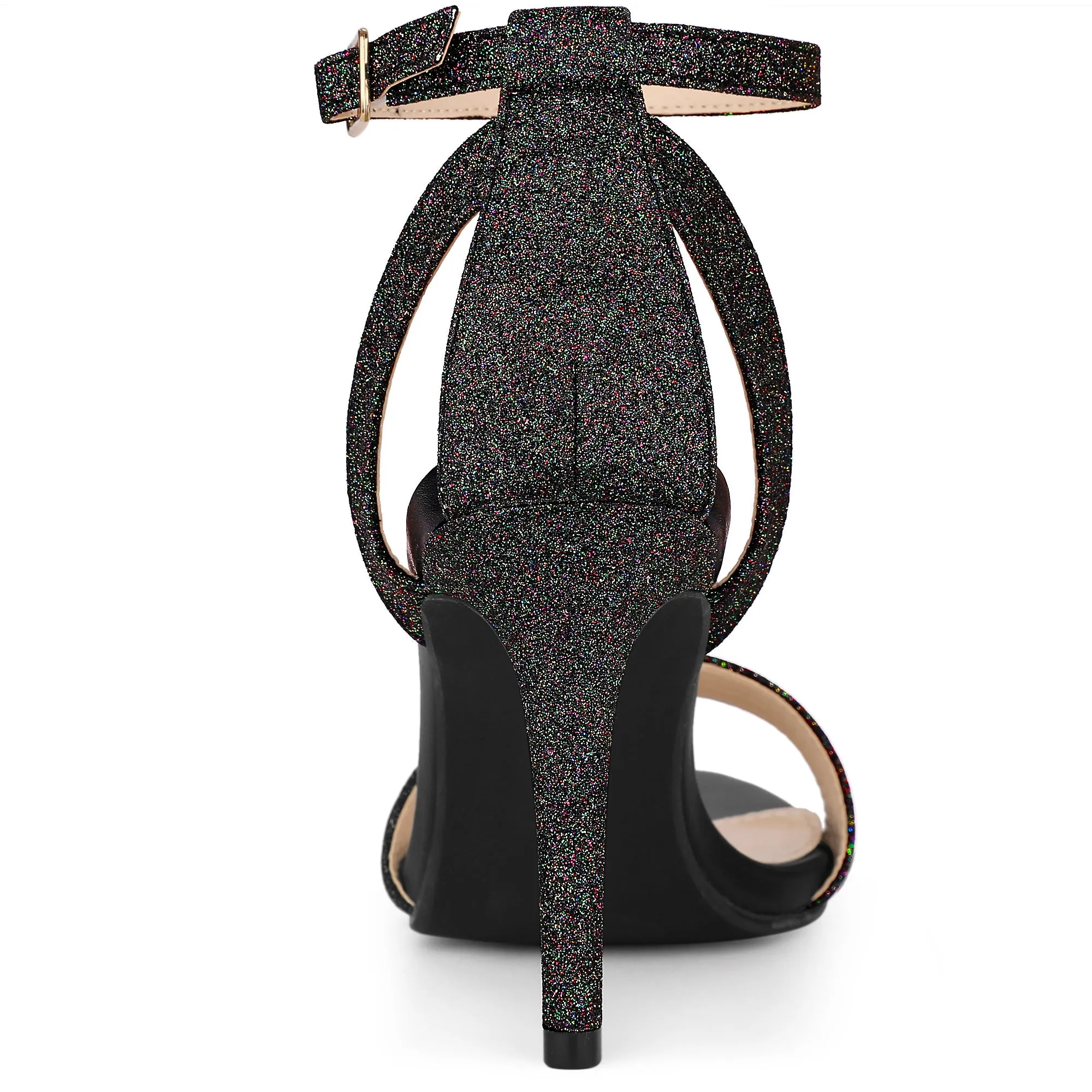 Glitter Ankle Strap Stiletto High Heel Sandals sold by Allegra K product image thumbnail 4