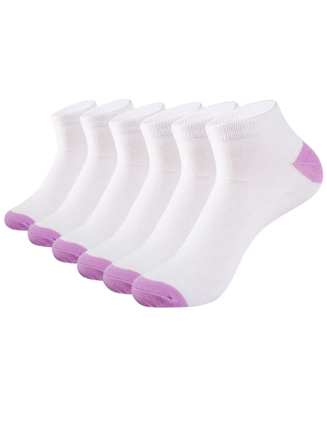 Low Cut Ankle Socks Cotton Breathable Colorful Toe 6 Pairs sold by Allegra K