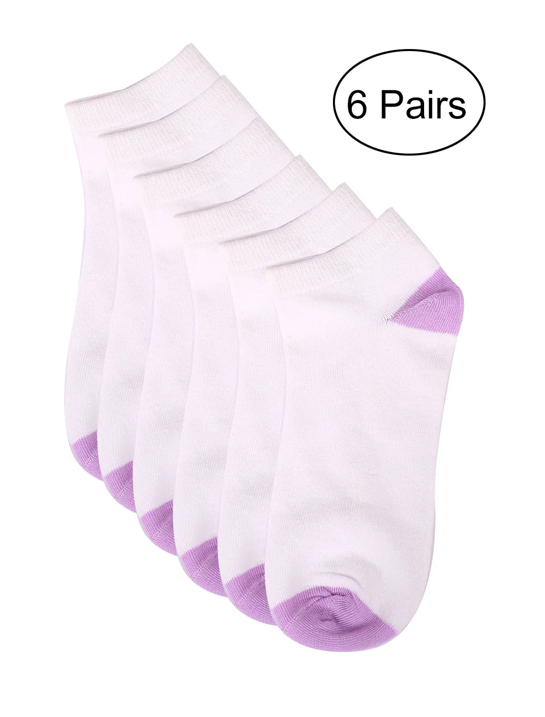 Low Cut Ankle Socks Cotton Breathable Colorful Toe 6 Pairs sold by Allegra K product image thumbnail 2