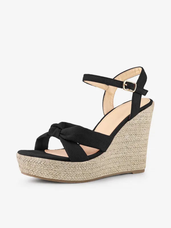 Women's Platform Slingback Espadrille Wedge Heel Sandals sold by Allegra K