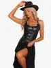 PU Leather Bustier Halter Shoulder Strap Corset Top sold by Allegra K