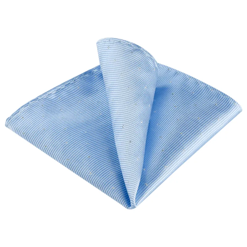Men's Pocket Squares Classic Satin Polka Dots Solid Color Handkerchiefs for Wedding Business made by Allegra K