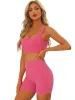 Women's 2 Piece Workout Sets Sports Bra High Waisted Shorts Sets Gym Yoga Outfits sold by Allegra K