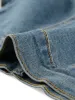 Casual Button-Down Puff Long Sleeve Crop Denim Jacket sold by Allegra K