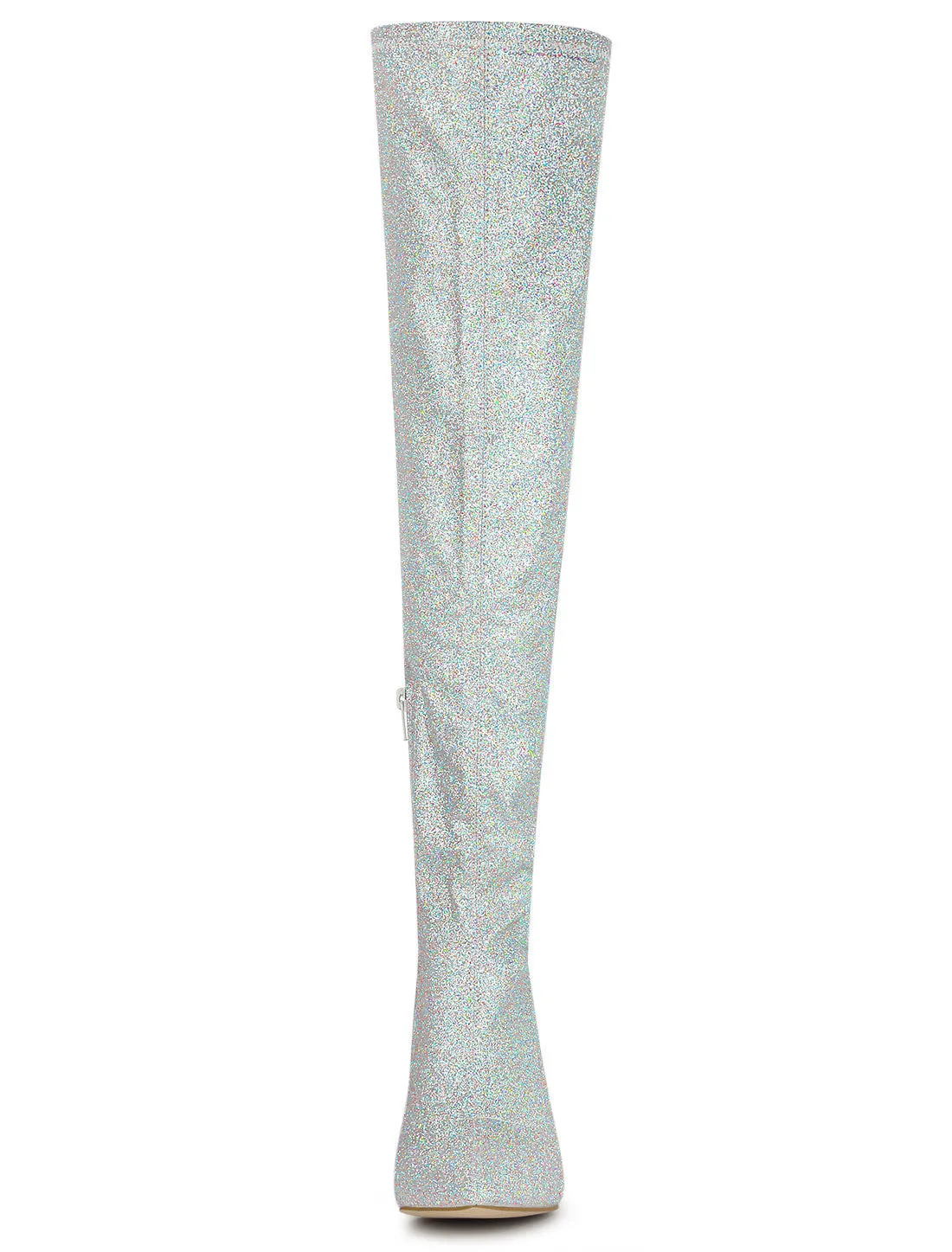 Glitter Pointed Toe Stiletto Heel Over the Knee High Boots sold by Allegra K product image thumbnail 4
