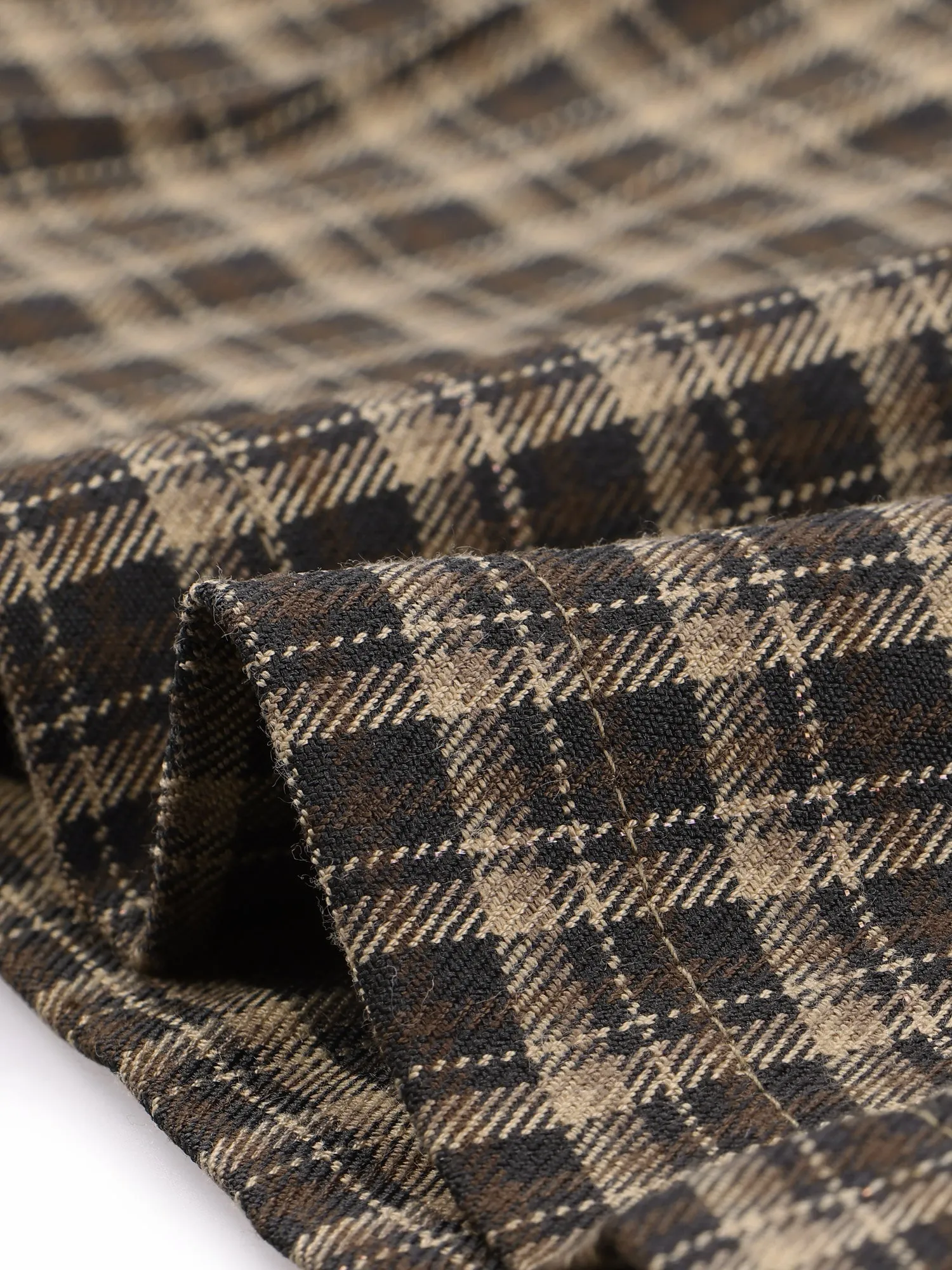 Plaid High Waist Mini Overall Suspender Skirt sold by Allegra K product image thumbnail 5