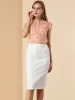 Short Sleeve Button Front Ruffle Collar Floral Chiffon Blouse sold by Allegra K