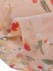 Short Sleeve Button Front Ruffle Collar Floral Chiffon Blouse sold by Allegra K