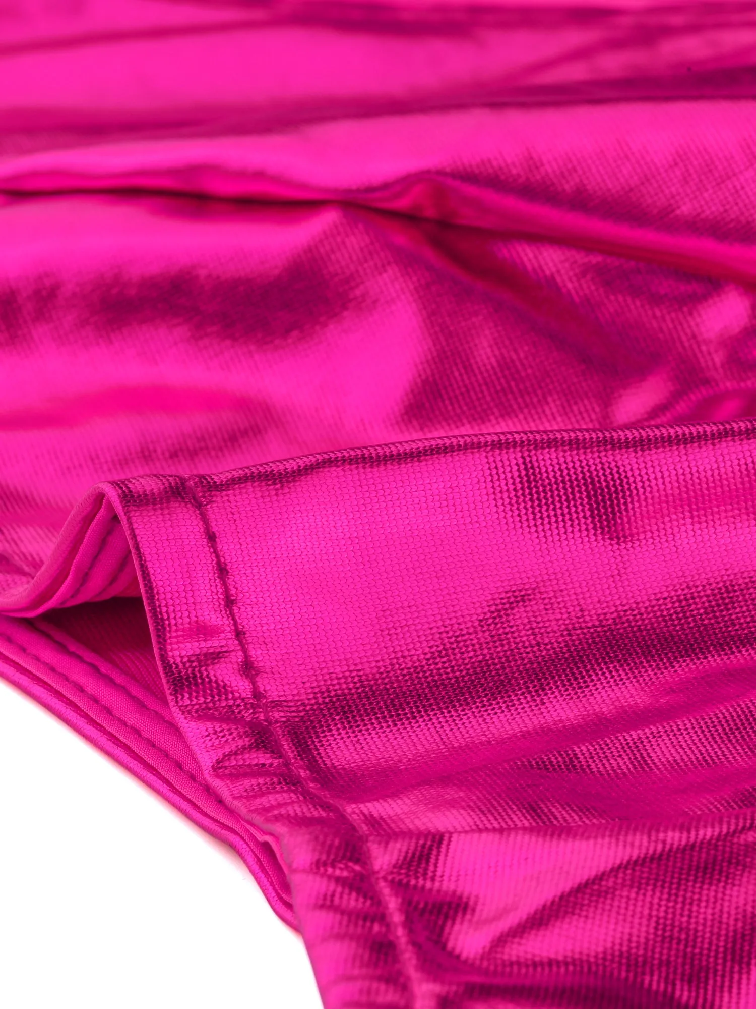 Metallic Halter Neck Deep V Neck Backless Holographic Crop Top sold by Allegra K product image thumbnail 4