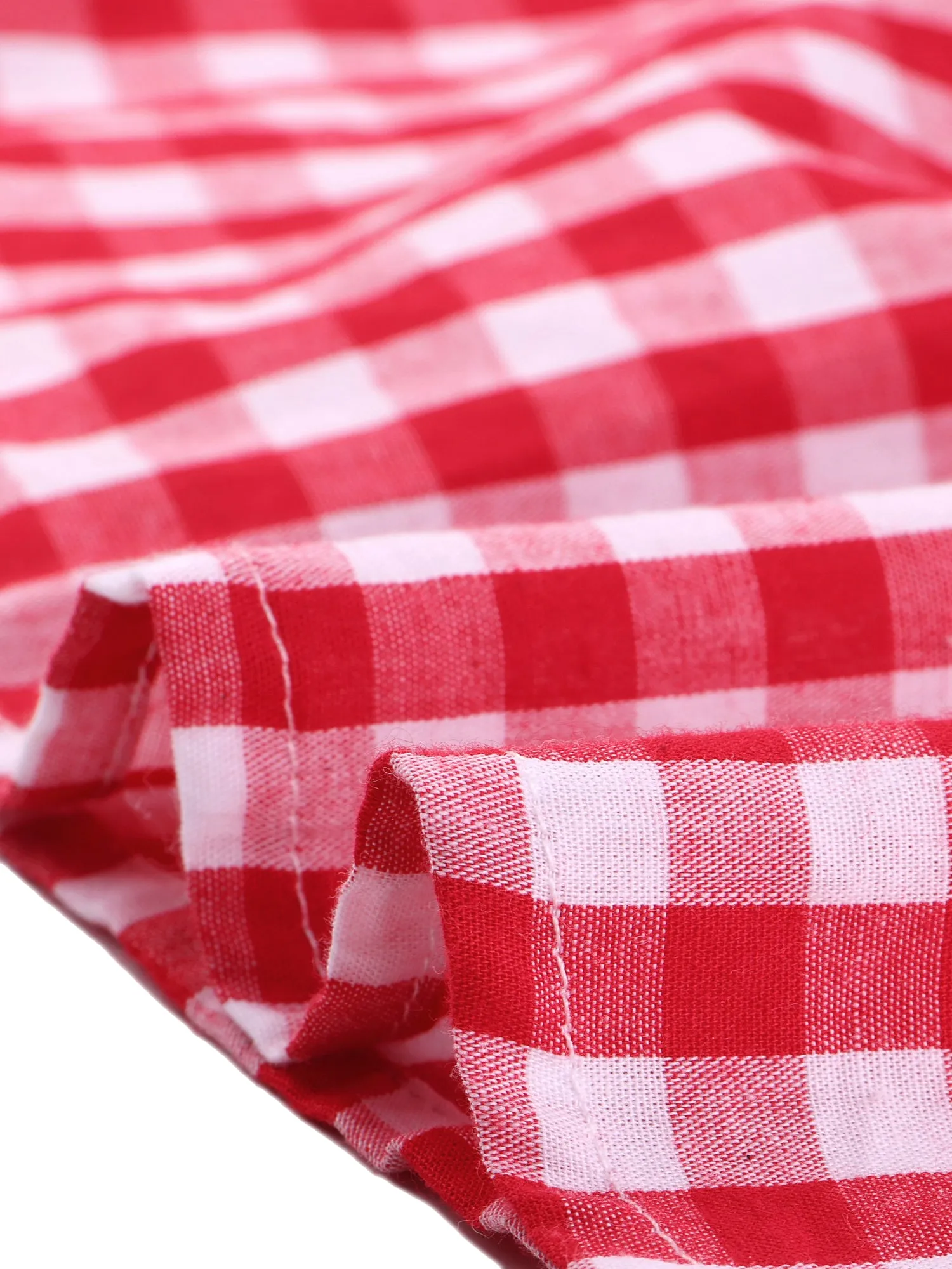 Gingham Peplum Top Summer Square Neck Sleeveless Plaid Blouse sold by Allegra K product image thumbnail 5