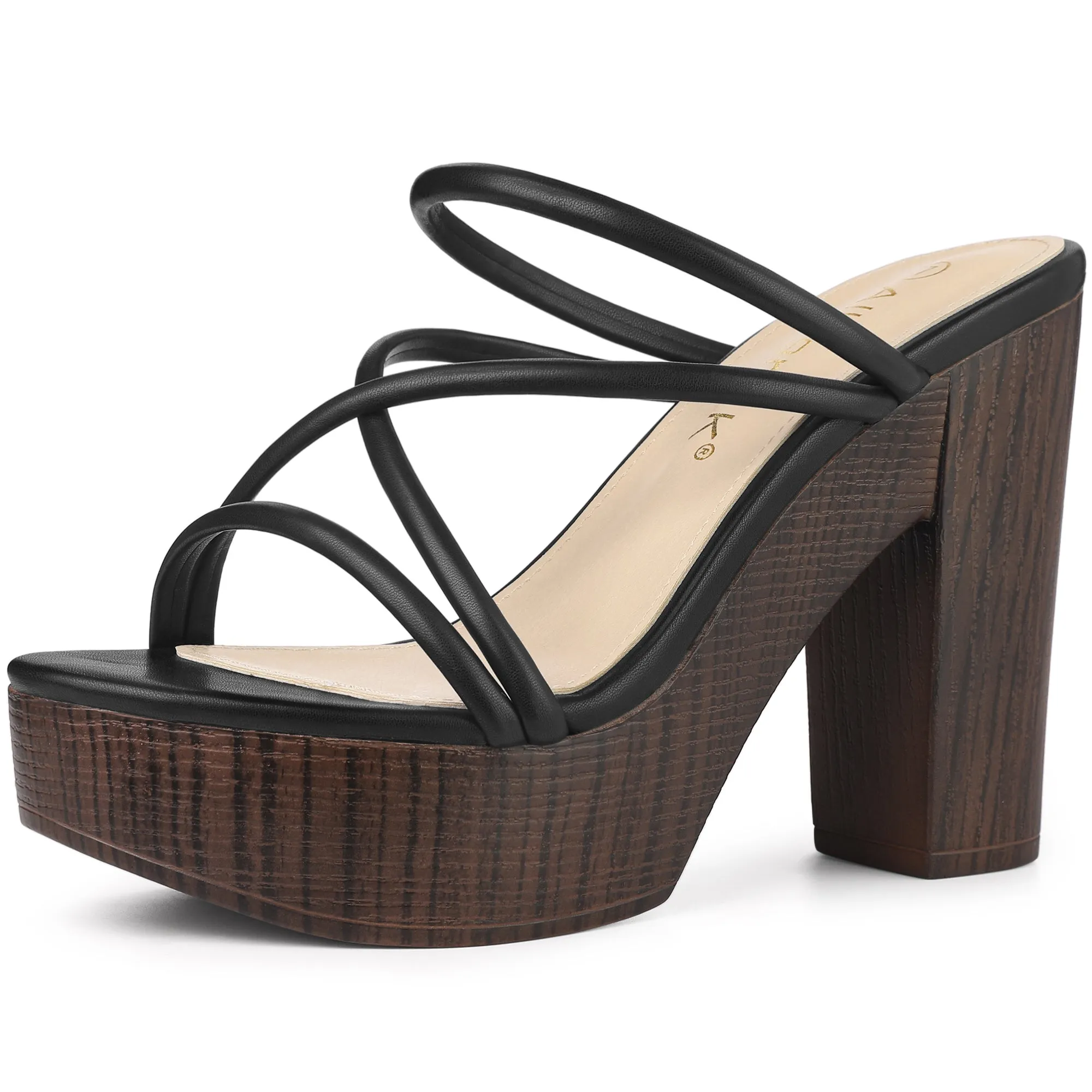 Women's Chunky Heel Strappy Platform Heels Slide Sandals sold by Allegra K product image thumbnail 2