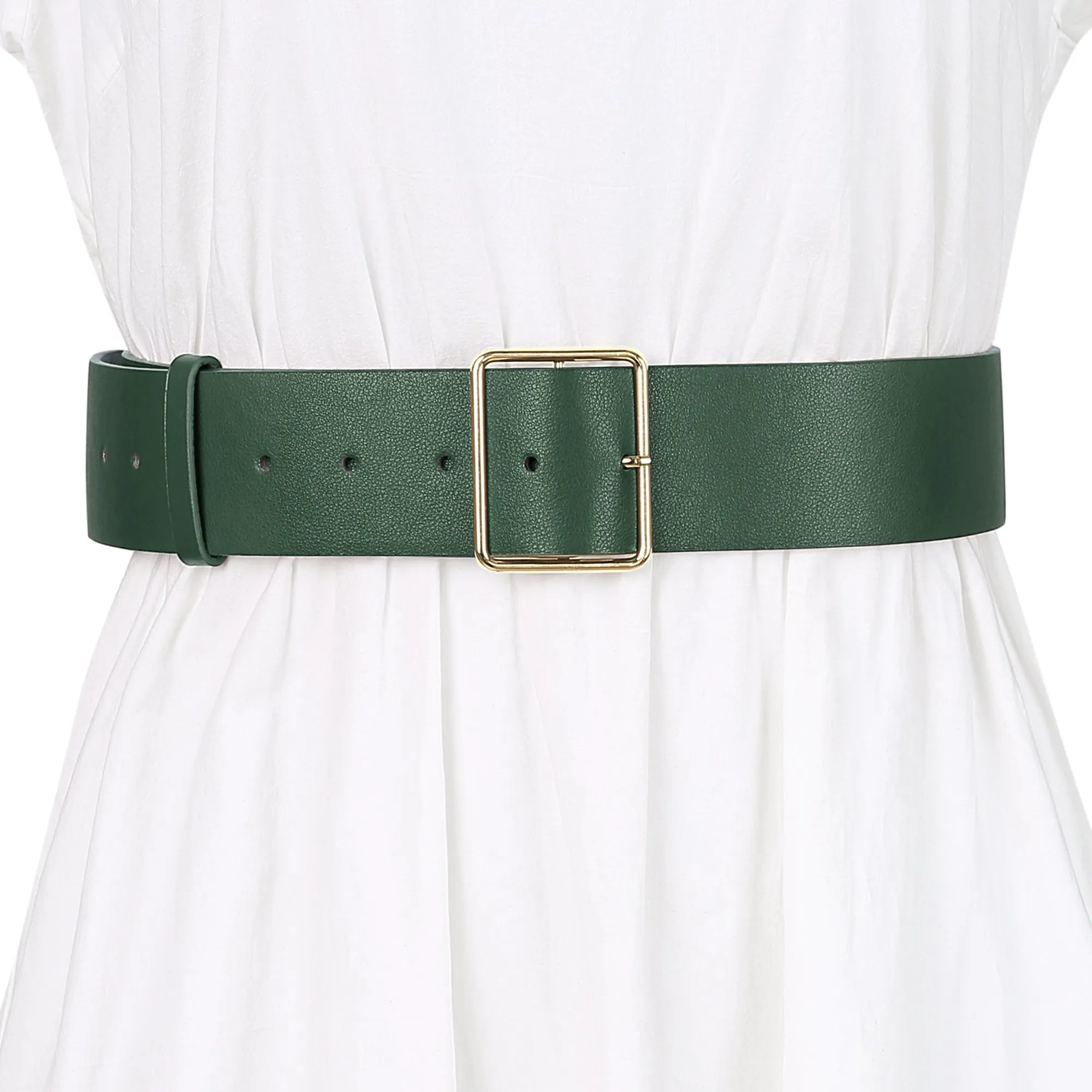 PU Leather Belts Metal Pin Buckle 2 Inches Wide Belt for Dress Pants sold by Allegra K product image thumbnail 4