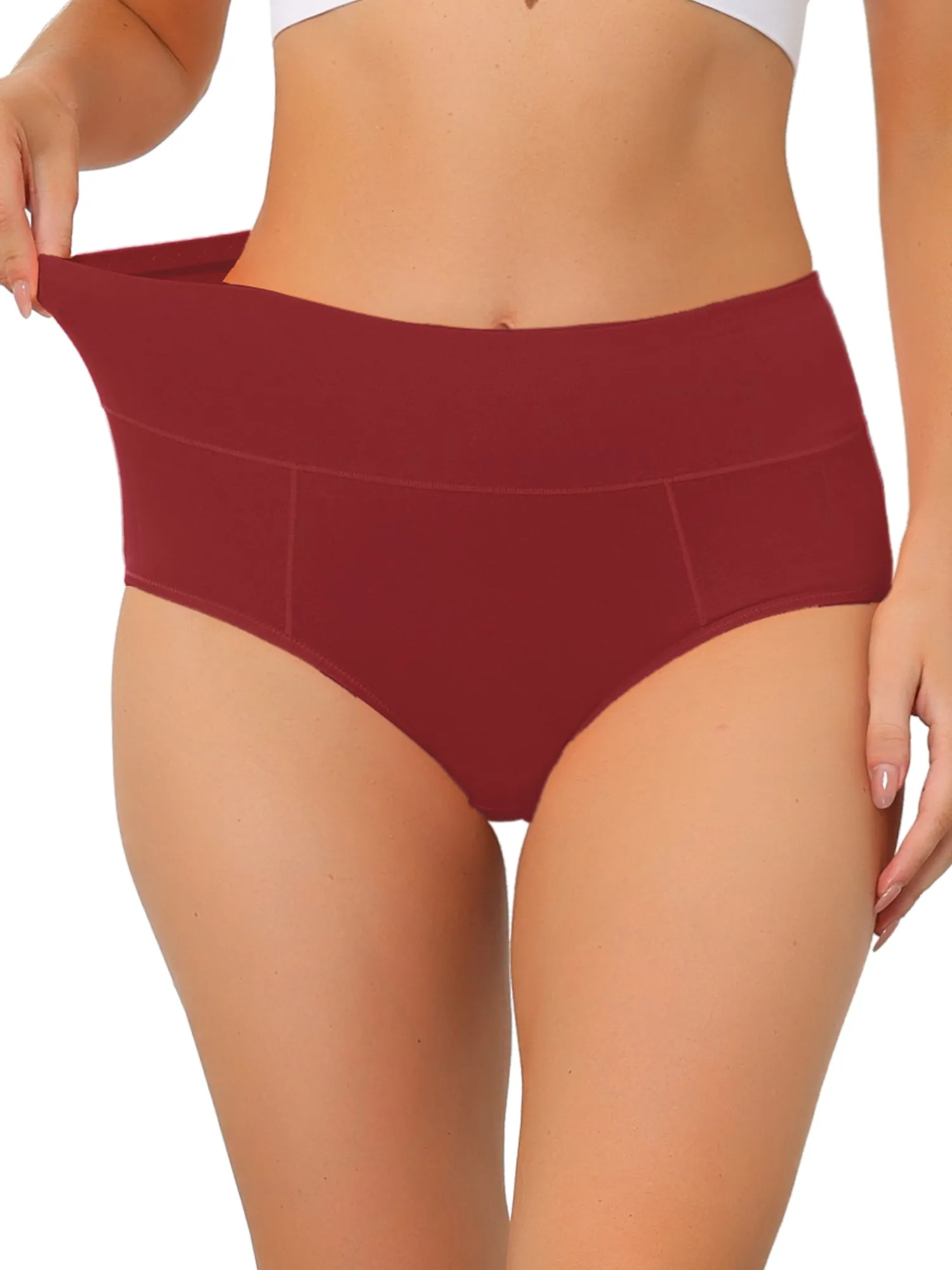 Women's Cotton High Waist (Available in Plus Size), Tummy Control Underwear sold by Allegra K
