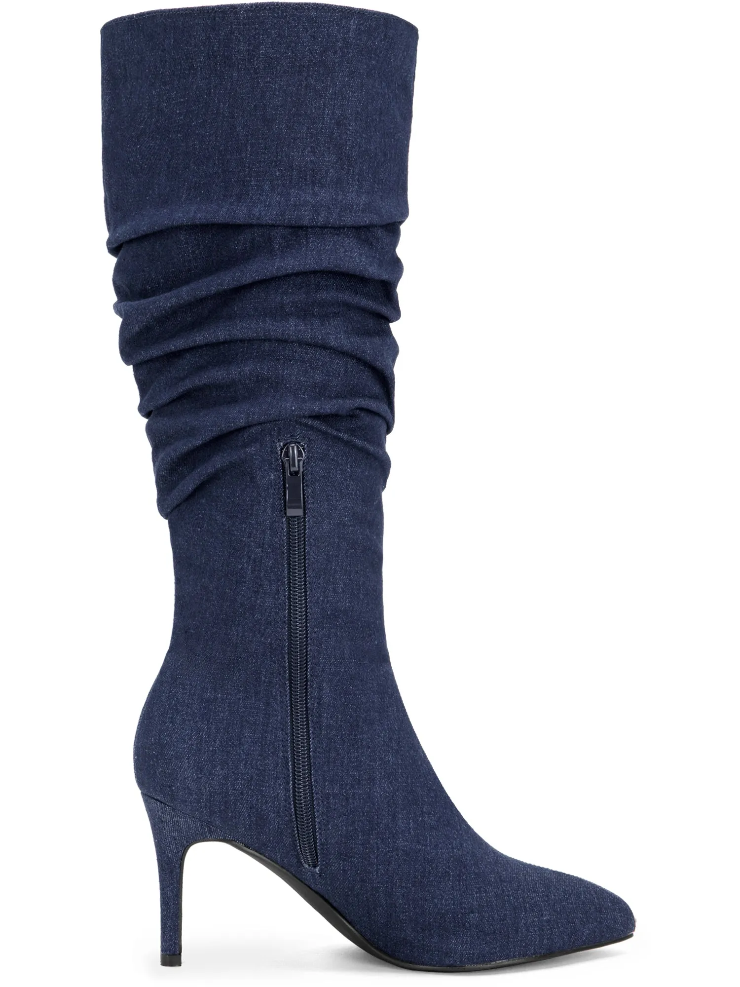 Women's Pointed Toe Slouched Stiletto Heels Knee High Boots sold by Allegra K product image thumbnail 5