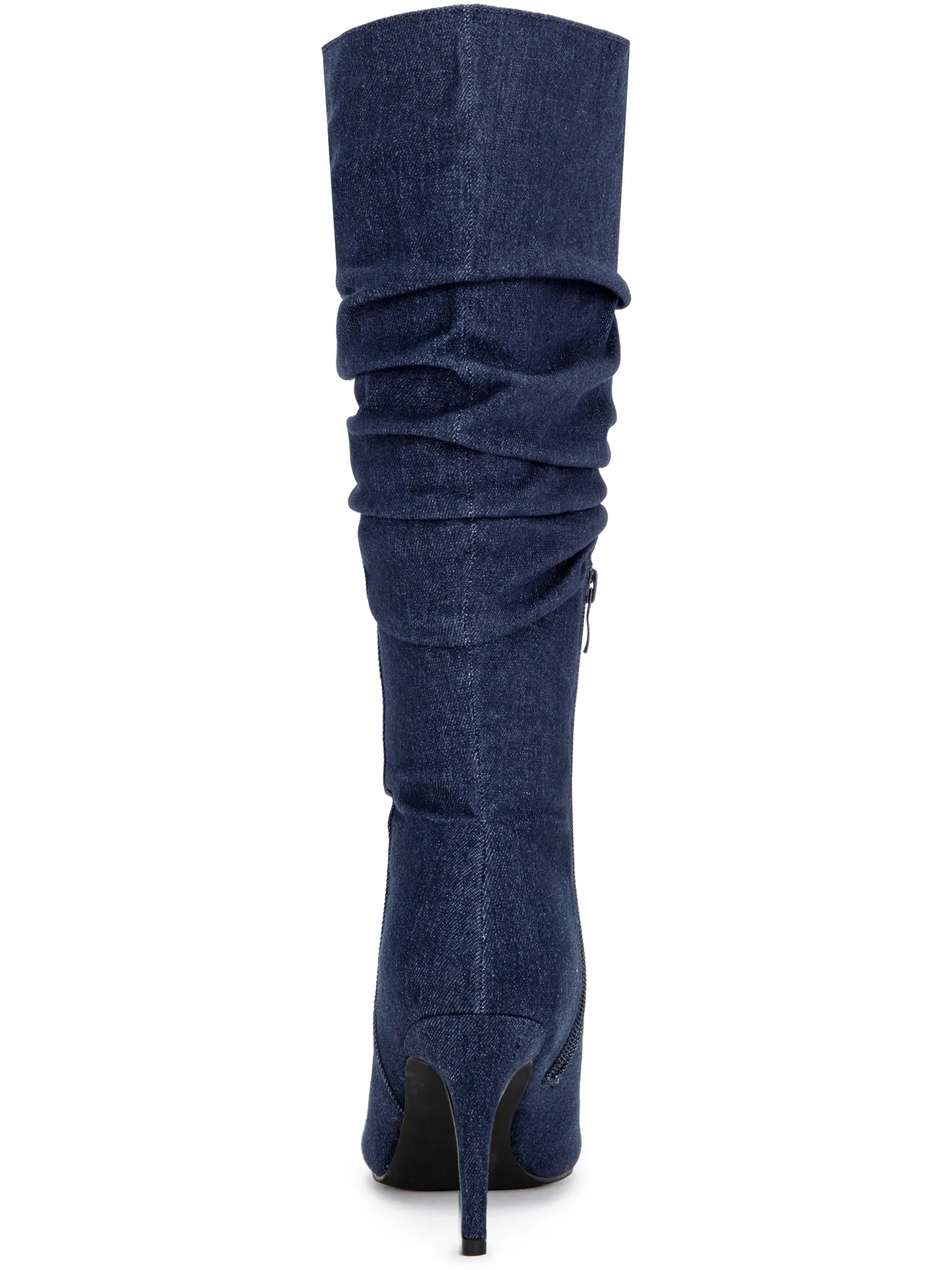 Women's Pointed Toe Slouched Stiletto Heels Knee High Boots sold by Allegra K product image thumbnail 3