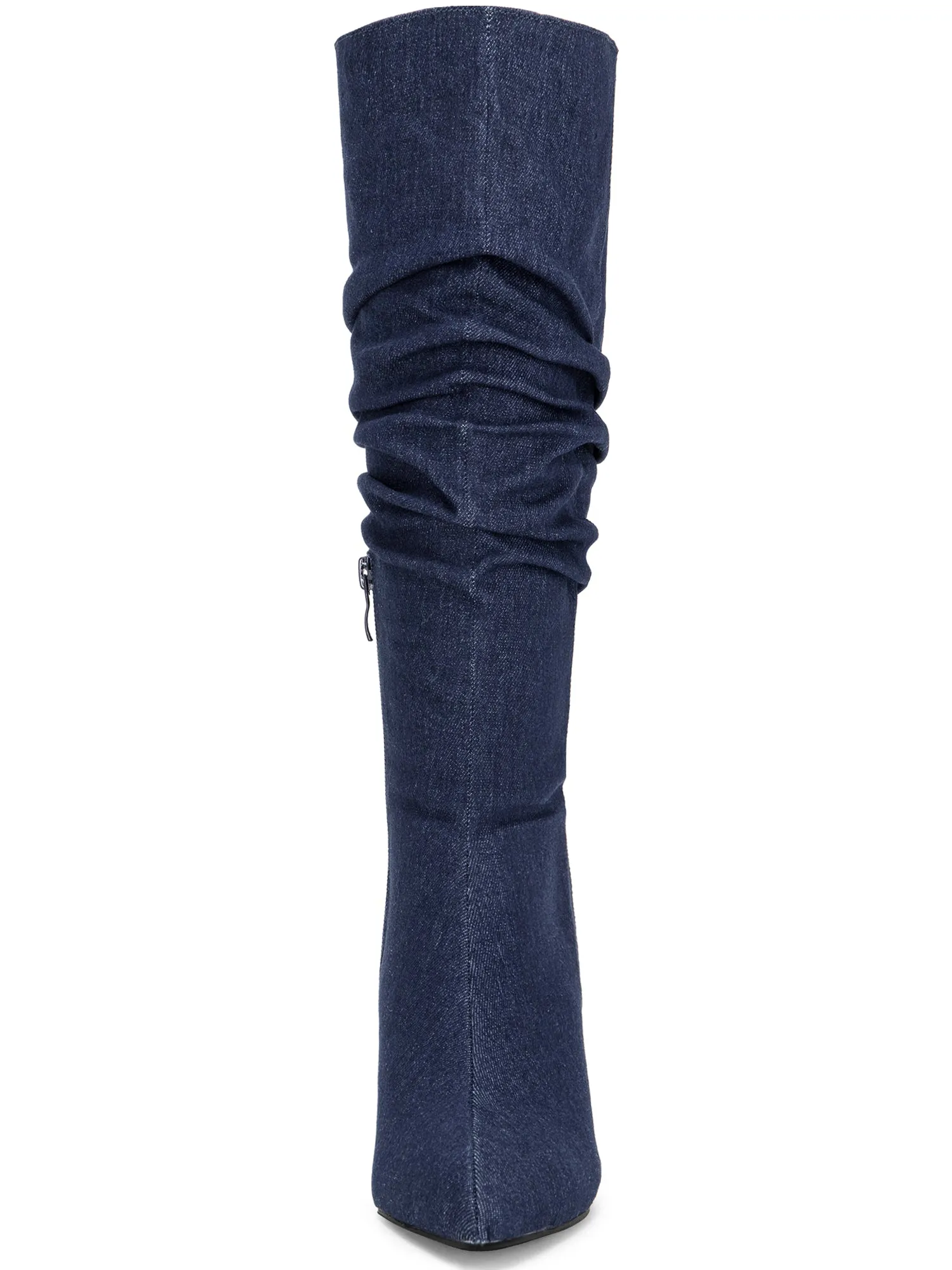 Women's Pointed Toe Slouched Stiletto Heels Knee High Boots sold by Allegra K product image thumbnail 2