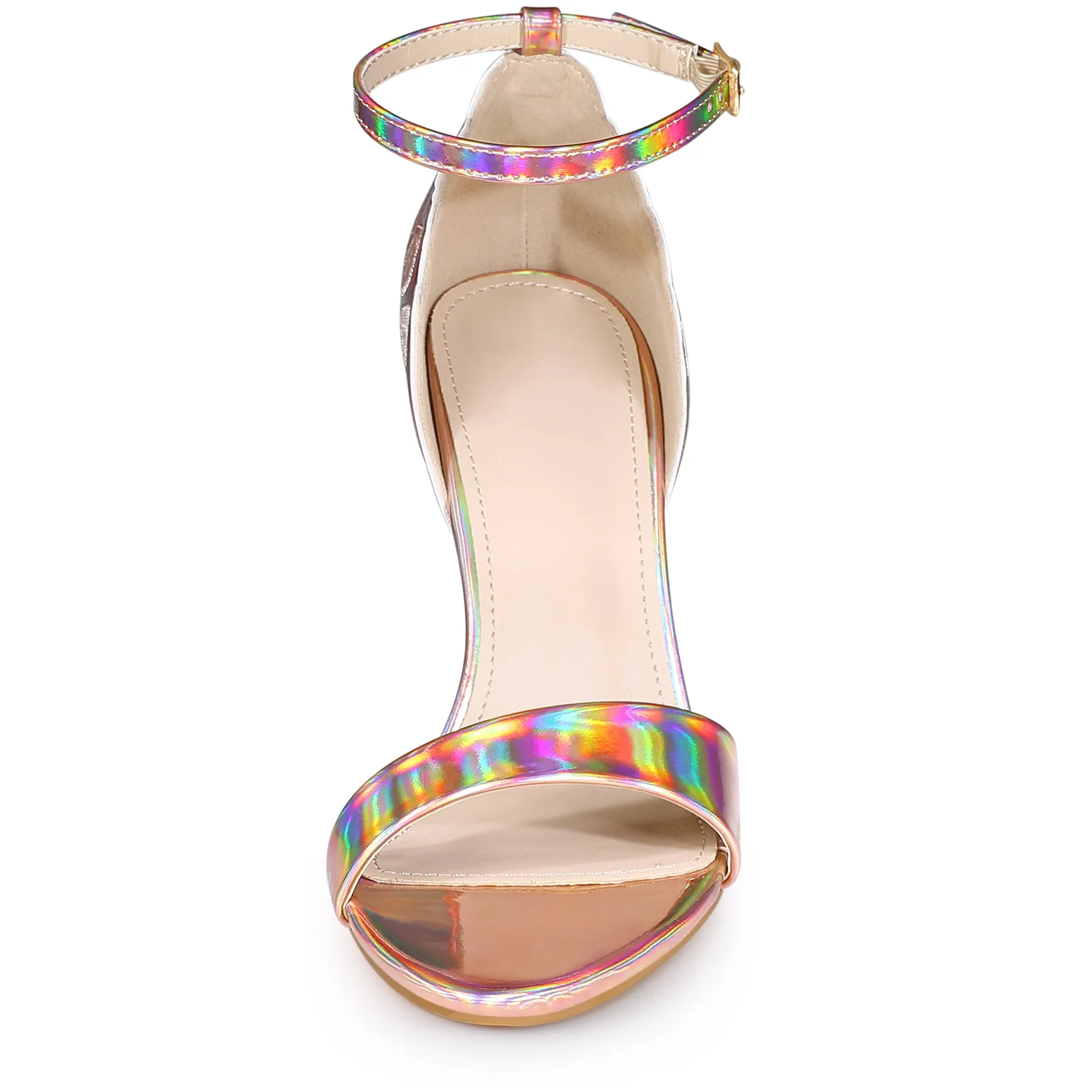 Women's Embroidered Leather Ankle Strap Stiletto Heel Sandals sold by Allegra K product image thumbnail 3