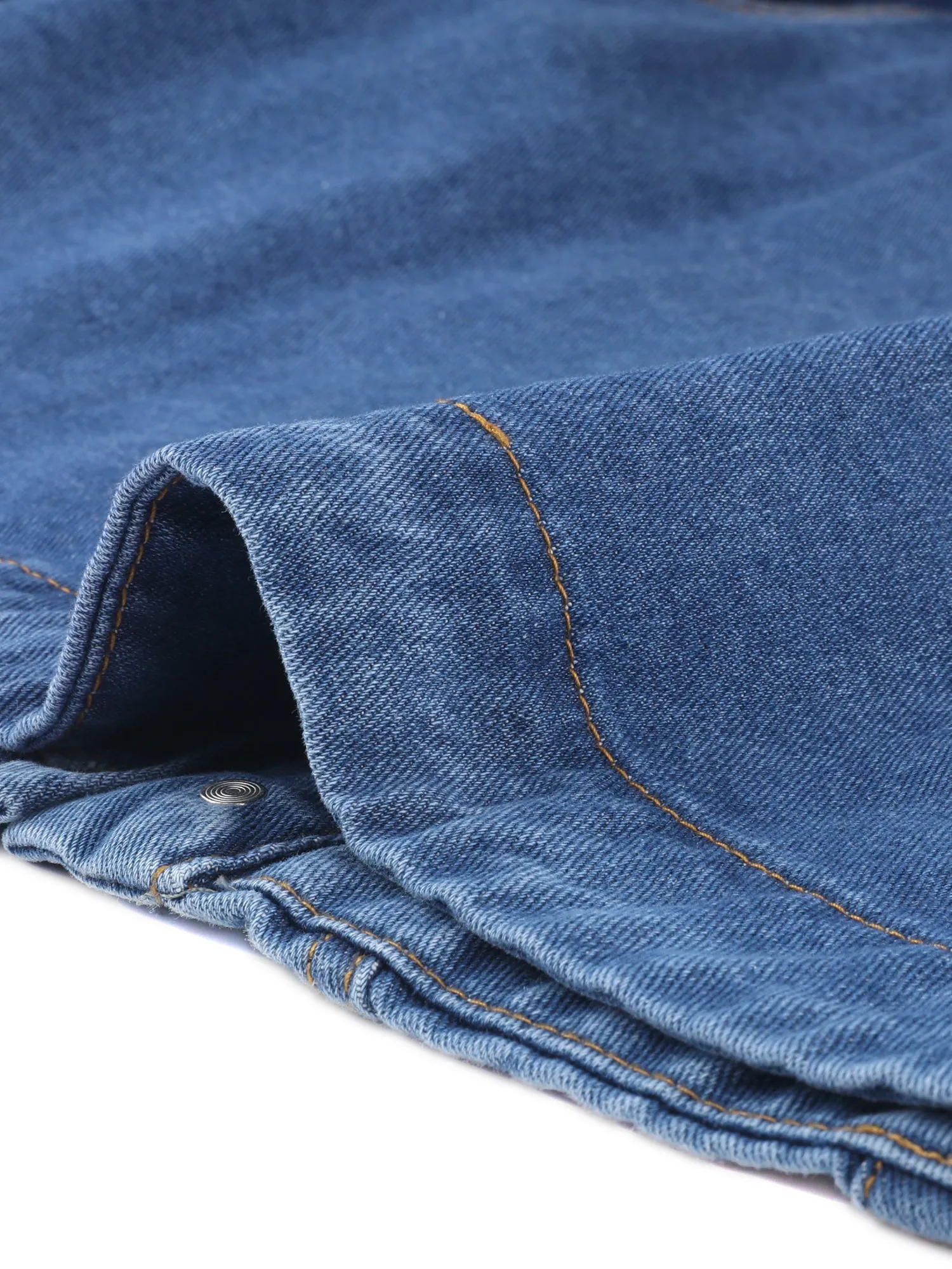 Collar Long Sleeve Button Down Cropped Denim Jean Jacket sold by Allegra K product image thumbnail 5