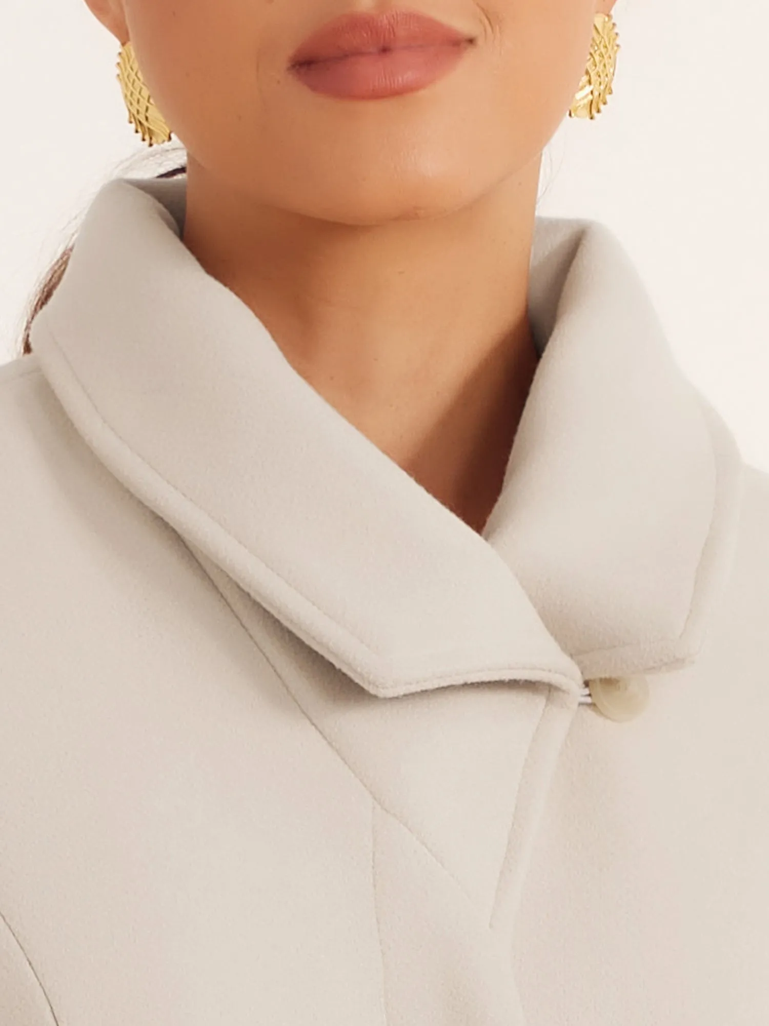 Elegant Stand Collar Buttoned Outwear Overcoat Winter Coat sold by Allegra K product image thumbnail 4