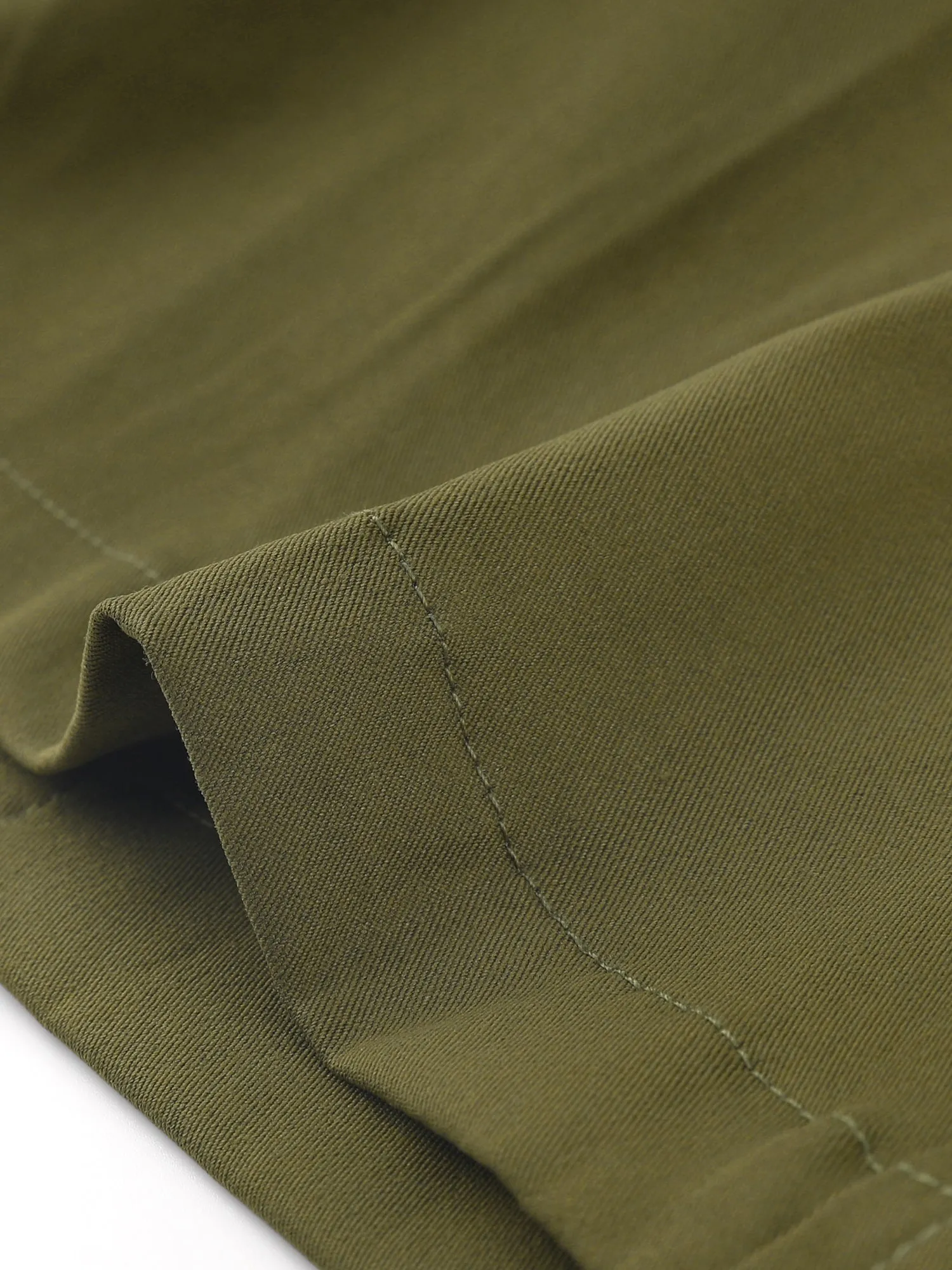 Casual Stand Collar Long Sleeve Button Front Twill Jacket sold by Allegra K product image thumbnail 5