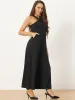 Cross Neck Wide Leg Sleeveless Full Length Pocketed Jumpsuits sold by Allegra K