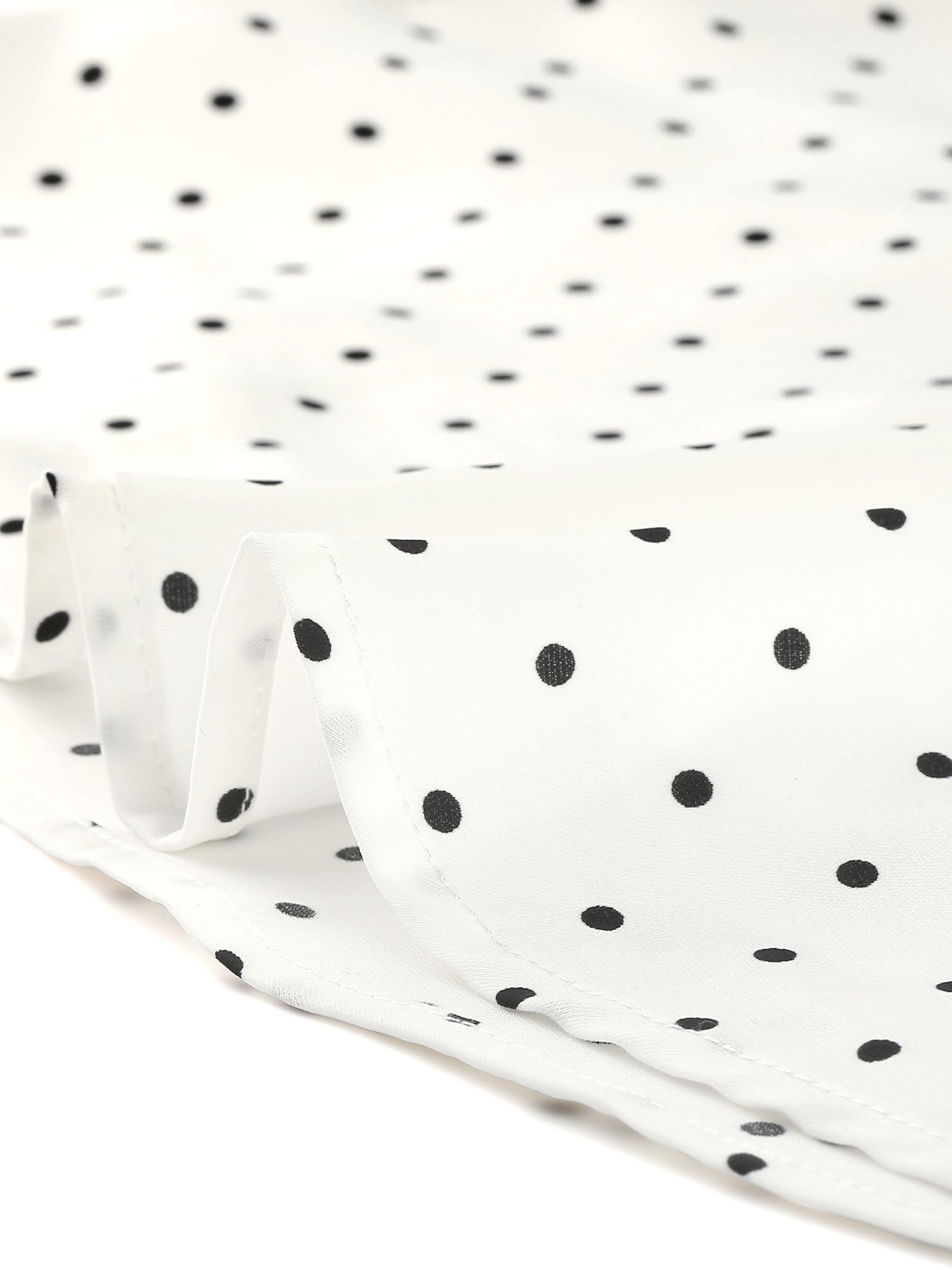 Polka Dots Blouse Stand Collar Shirt Elegant Chiffon Work Top sold by Allegra K product image thumbnail 4